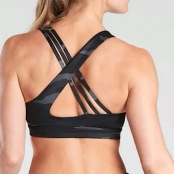 ATHLETA camo run free strappy sports bra sz S - Picture 1 of 6